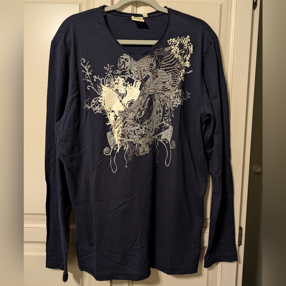 Smash Men's Long Sleeve Shirt with Graphic Design NWT